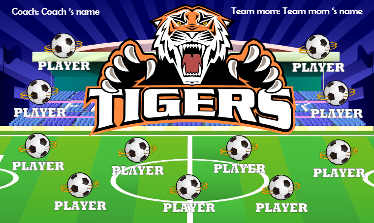 Tigers - Soccer Banner