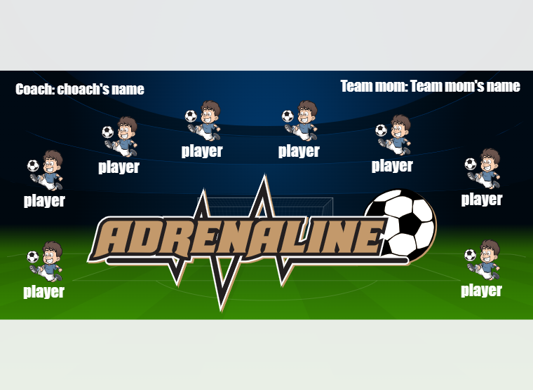 Adrenaline - Soccer - Pole Pocket Banner