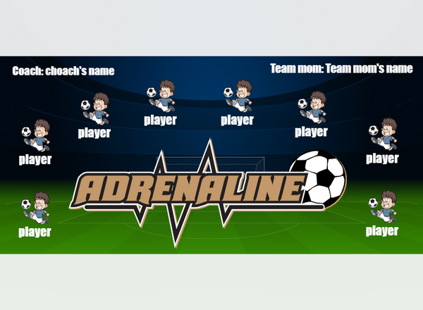 Adrenaline - Soccer - Pole Pocket Banner