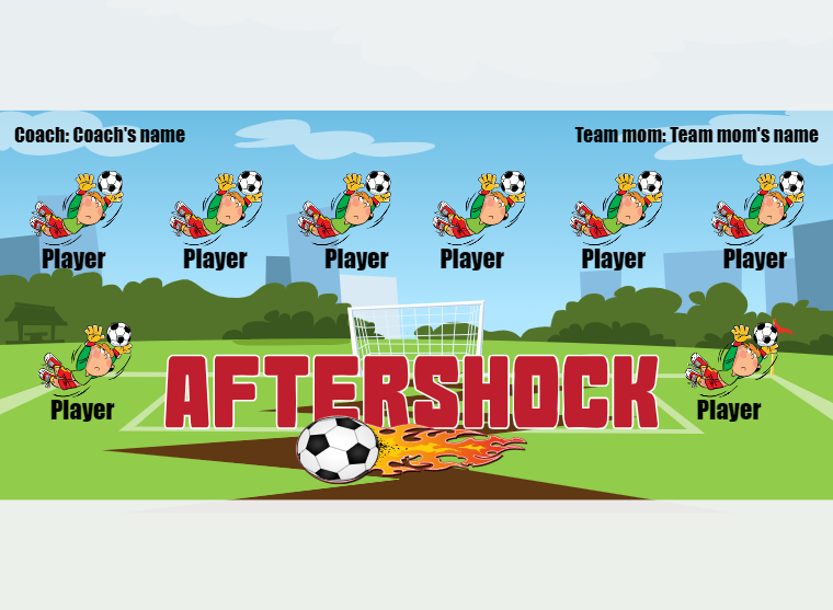 Aftershock - Soccer - Pole Pocket Banner