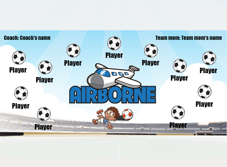 Airborne - Soccer - Pole Pocket Banner
