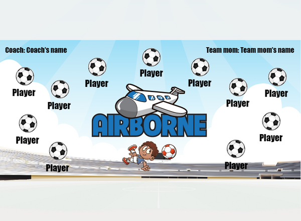 Airborne - Soccer - Pole Pocket Banner