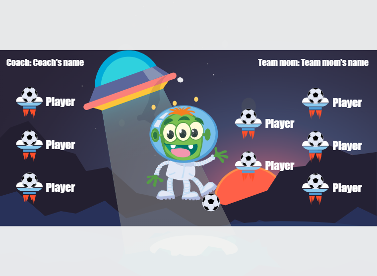 Aliens - Soccer - Pole Pocket Banner