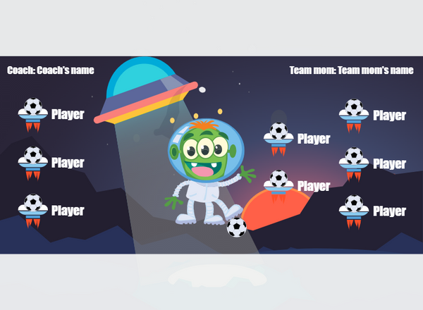 Aliens - Soccer - Pole Pocket Banner