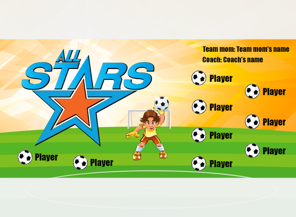 ALL Stars 1 - Soccer - Pole Pocket Banner