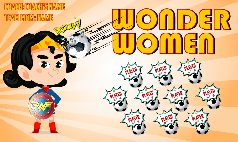 Wonder Women - Soccer Banner