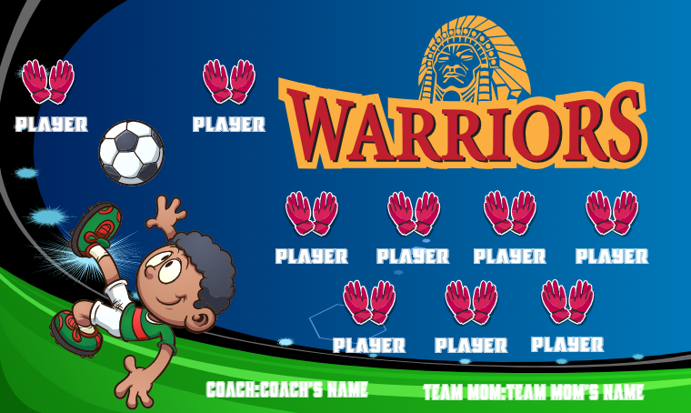 Warriors - Soccer Banner