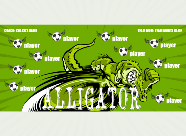 Alligator - Soccer - Pole Pocket Banner