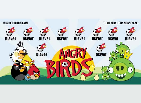 Angry Birds 2 - Soccer - Pole Pocket Banner
