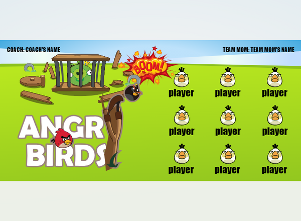 Angry Birds - Soccer - Pole Pocket Banner