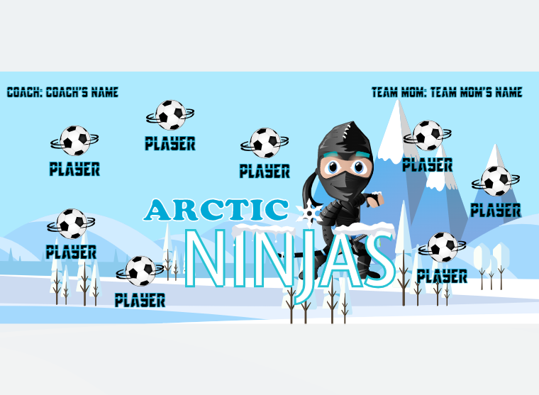 Arctic Ninjas - Soccer - Pole Pocket Banner