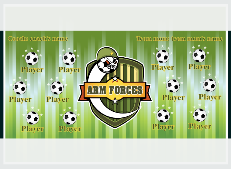 ARM Forces - Soccer - Pole Pocket Banner