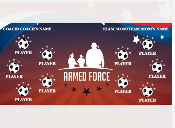 Armed Force - Soccer - Pole Pocket Banner