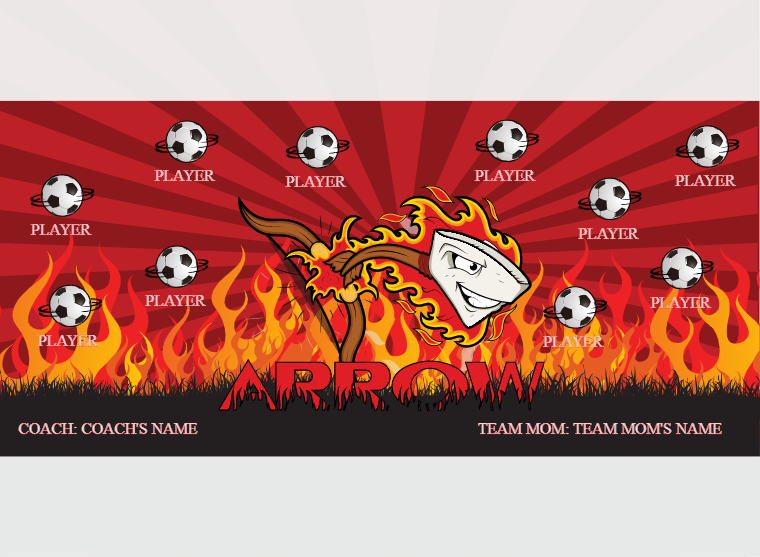 Arrow - Soccer - Pole Pocket Banner