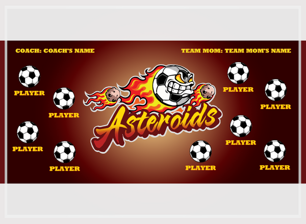 Asteroids - Soccer - Pole Pocket Banner