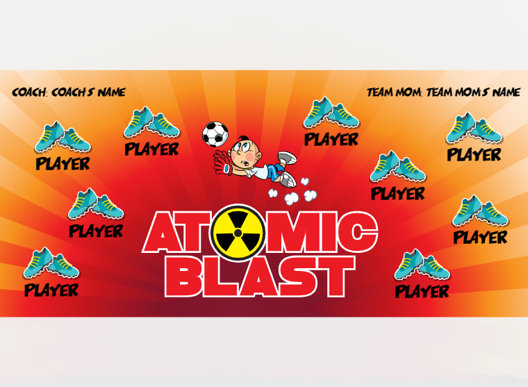 Atomic Blast - Soccer - Pole Pocket Banner