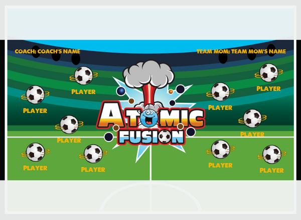 Atomic Fusion 3 - Soccer - Pole Pocket Banner