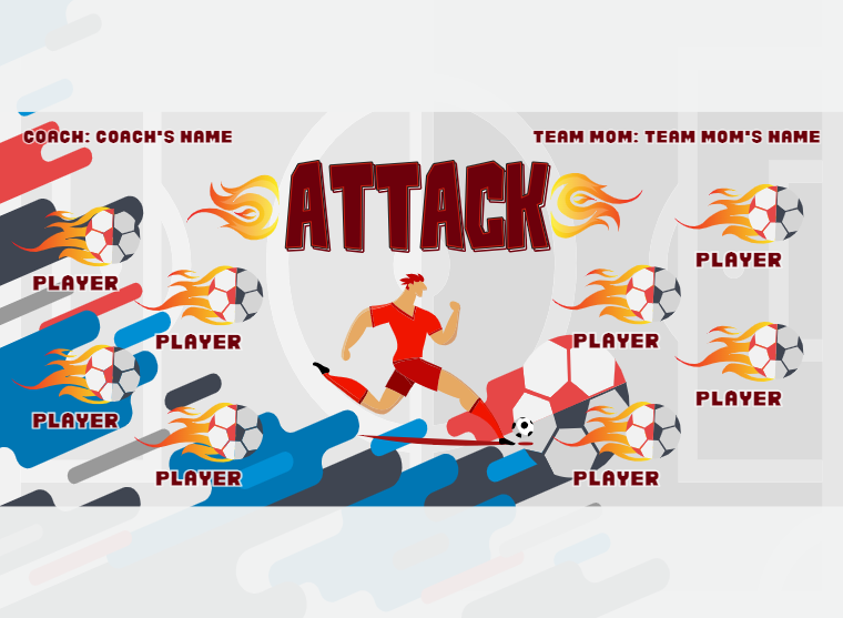 Attack - Soccer - Pole Pocket Banner