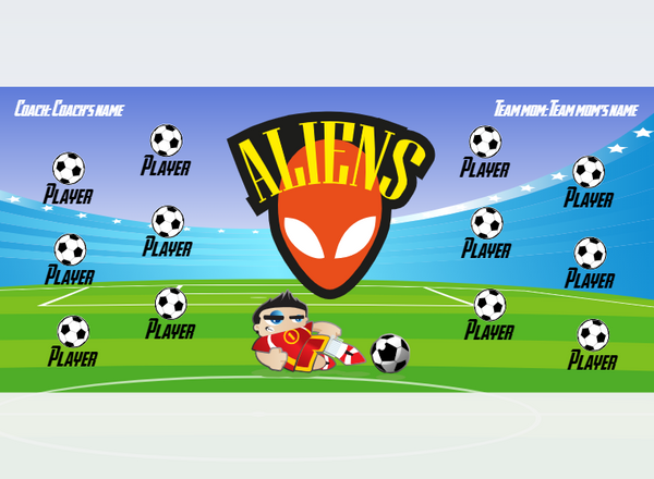 Allien - Soccer - Pole Pocket Banner