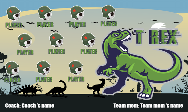 T Rex - Soccer Banner