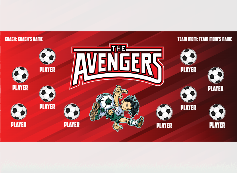 Avengers 1 - Soccer - Pole Pocket Banner