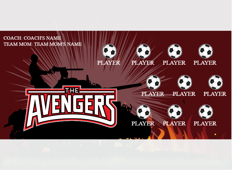 Avengers 2 - Soccer - Pole Pocket Banner