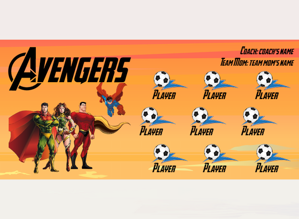 Avengers 3 - Soccer - Pole Pocket Banner