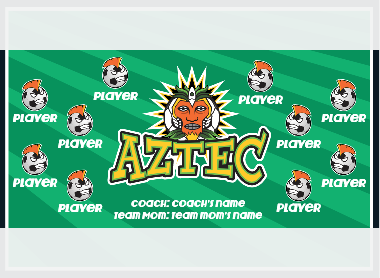 Aztec 2 - Soccer - Pole Pocket Banner