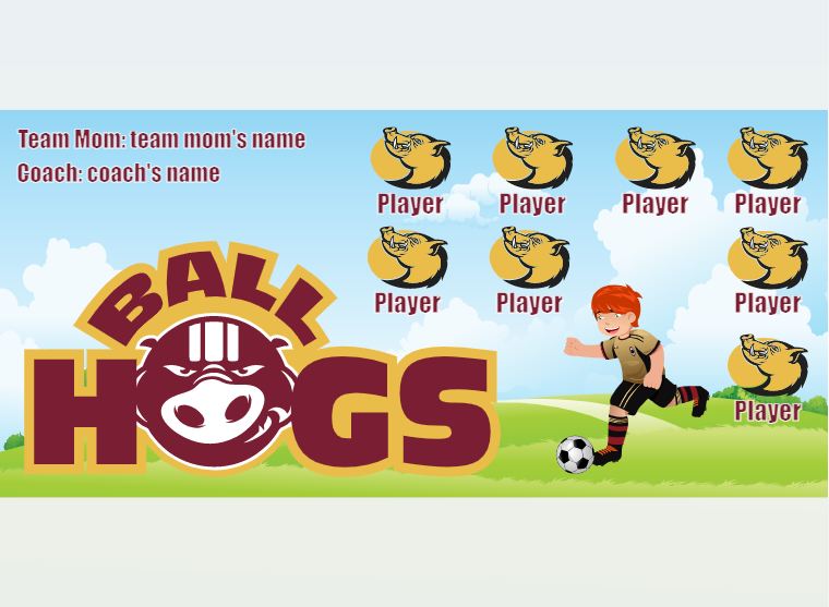 Ball Hogs - Soccer - Pole Pocket Banner