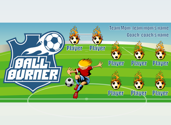 Ball Burner - Soccer - Pole Pocket Banner