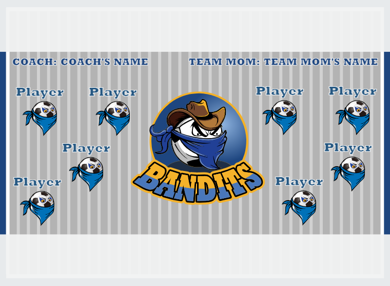 Bandits 2 - Soccer - Pole Pocket Banner
