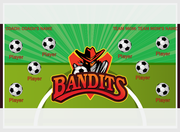 Bandits - Soccer - Pole Pocket Banner