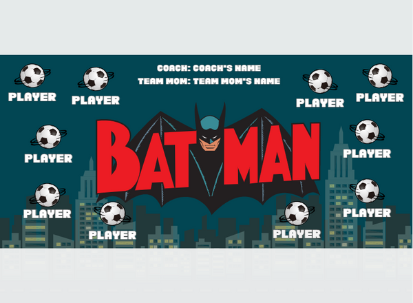 Batman - Soccer - Pole Pocket Banner