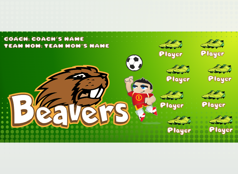 Beavers - Soccer - Pole Pocket Banner