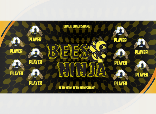 Bees Ninja - Soccer - Pole Pocket Banner