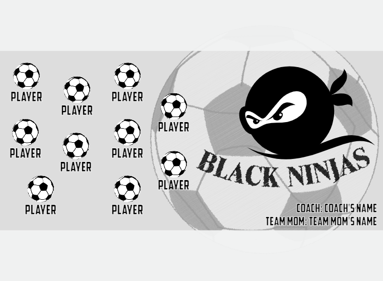 Black Ninjas - Soccer - Pole Pocket Banner