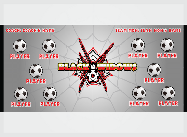 Black Widows - Soccer - Pole Pocket Banner