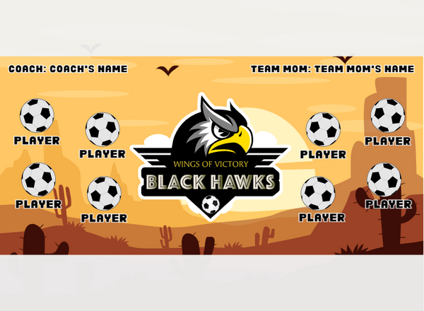 Black Hawks - Soccer - Pole Pocket Banner