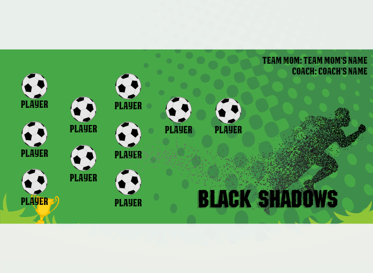 Black Shadows - Soccer - Pole Pocket Banner