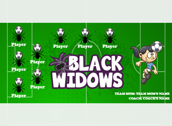 Blackwidows - Soccer - Pole Pocket Banner