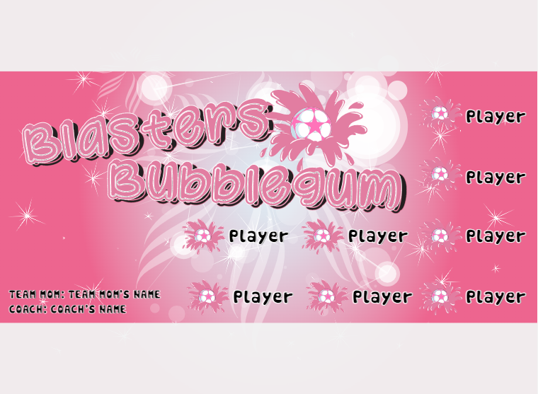 Blasters Bubblegum - Soccer - Pole Pocket Banner