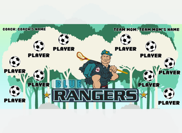 Blue Rangers - Soccer - Pole Pocket Banner