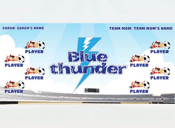 Blue Thunders - Soccer - Pole Pocket Banner