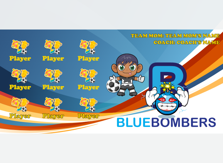 Bluebomber - Soccer - Pole Pocket Banner