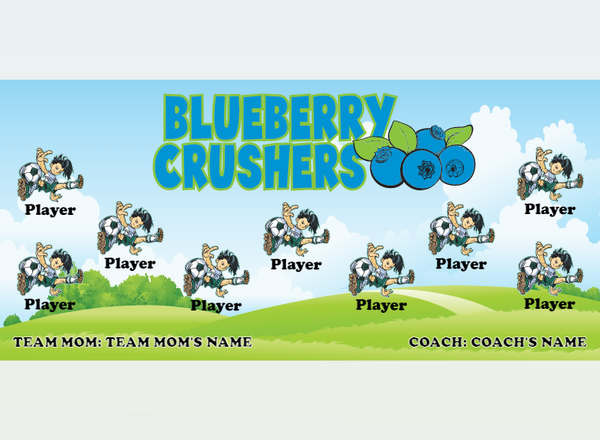 Blueberry - Soccer - Pole Pocket Banner