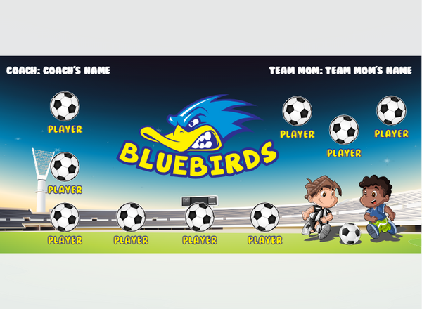 Bluebird - Soccer - Pole Pocket Banner