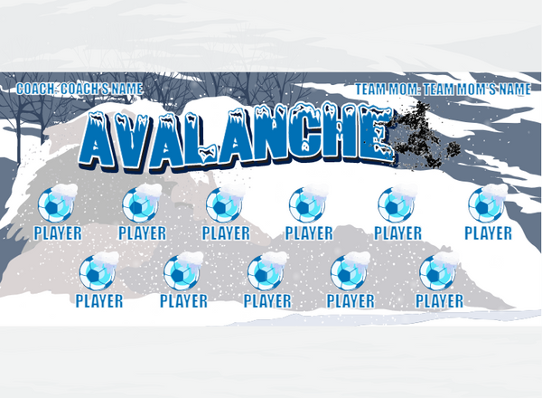 Avalanche 2 - Soccer - Pole Pocket Banner