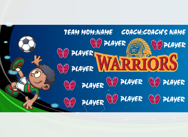 Warrior - Soccer - Pole Pocket Banner