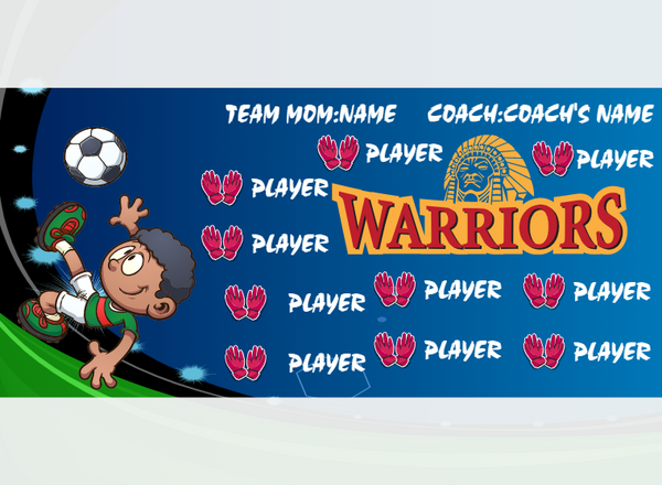 Warrior - Soccer - Pole Pocket Banner