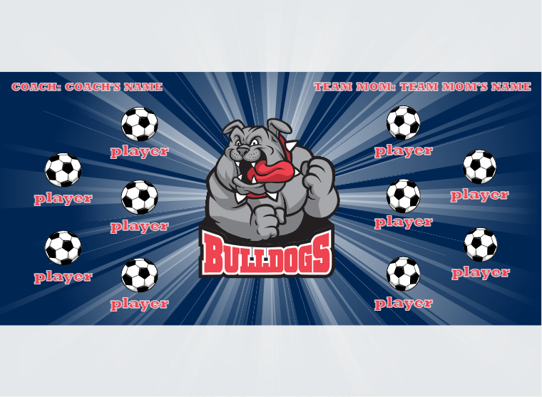 Bulldog AND Lighting 2 - Soccer - Pole Pocket Banner